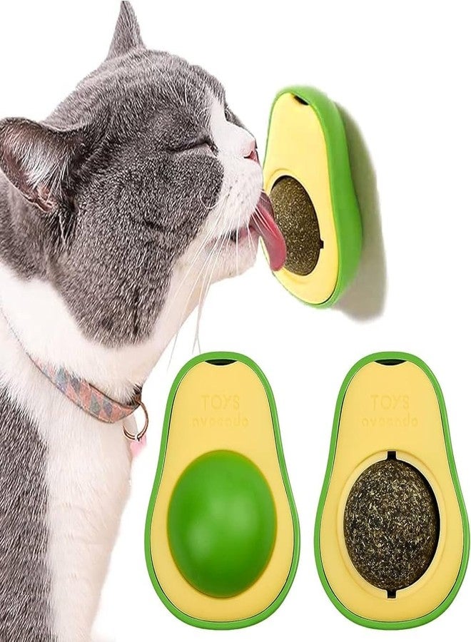 DOGTOWN Avocado Catnip Rotating Ball Toy for Cats - Interactive Pet Toy Catnip for Indoor Play and Exercise - Fun & Engaging Avocado Design for Kittens & Adult Cats (Pack of 2) - Image 3